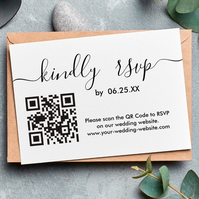 Modern Wedding RSVP Online Website With QR Code Card (Creator Uploaded)