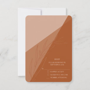 Modern Wedding RSVP Terra Cotta Enclosure Cards