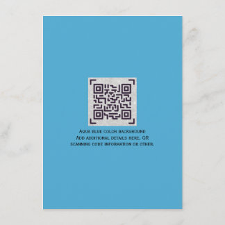 Modern Wedding RSVP with QR CODE - ANY COLOR Enclosure Card