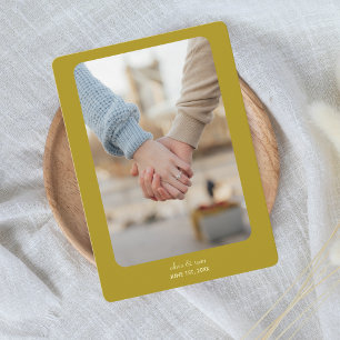 Modern Wedding   SAVE THE DATE   Dark Yellow