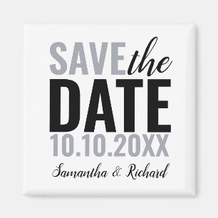 Modern Wedding Save The Date Magnet