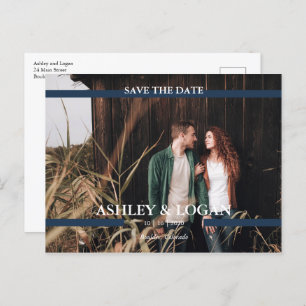 Modern Wedding Save the Date Photo Announcement Postcard