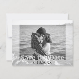 Modern Wedding Save the Date Photo Postcard