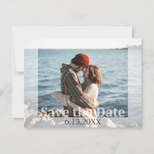 Modern Wedding Save the Date Photo Postcard