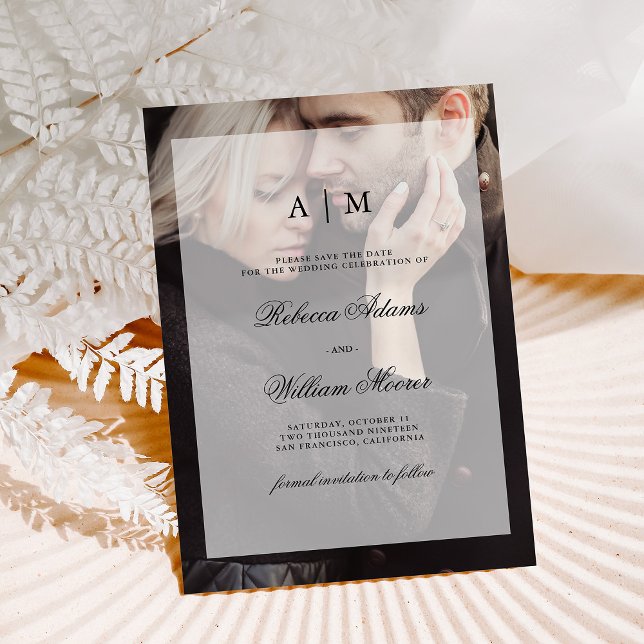 Modern Wedding Save the Date | Photo with Overlay (Creator Uploaded)