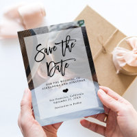 Modern Wedding Save the Date | Photo with Overlay