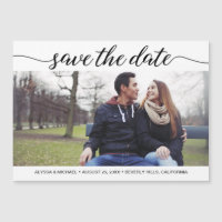 Modern Wedding Save the Date Script Photo