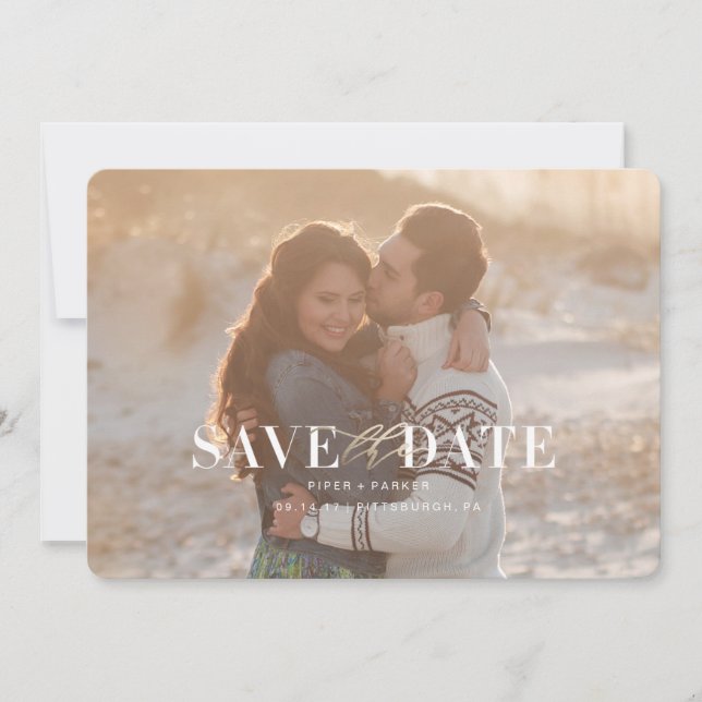 Modern Wedding Save the Dates Date (Front)