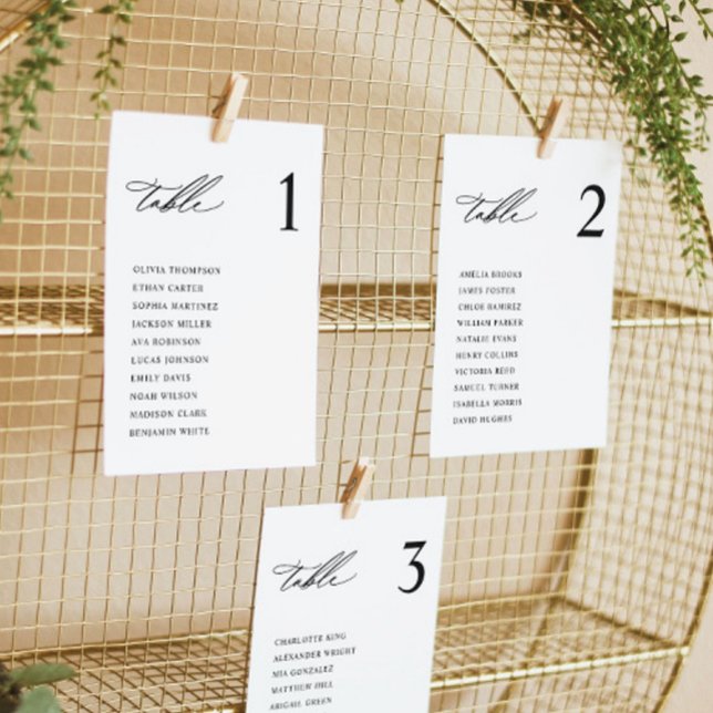 Modern Wedding Seating Chart Cards (Creator Uploaded)