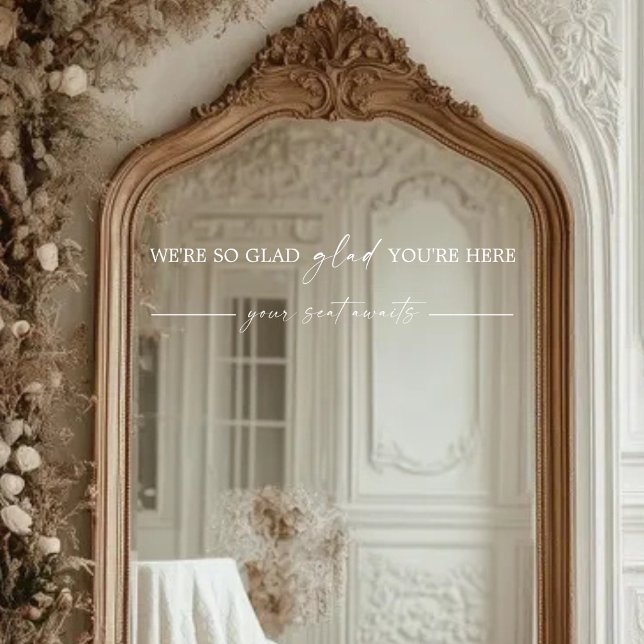 Modern Wedding Seating Chart Mirror Decal (Creator Uploaded)