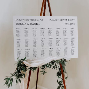 Modern Wedding Seating Chart Template