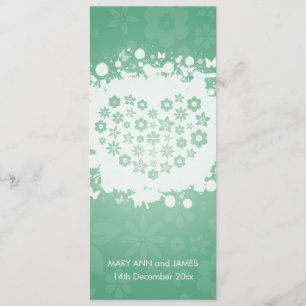 Modern Wedding Secret Garden Mint Invitation