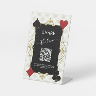Modern Wedding Share The Love Photo QR Code Sign