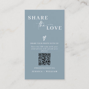 Modern Wedding Share the love QR Code Enclosure Card