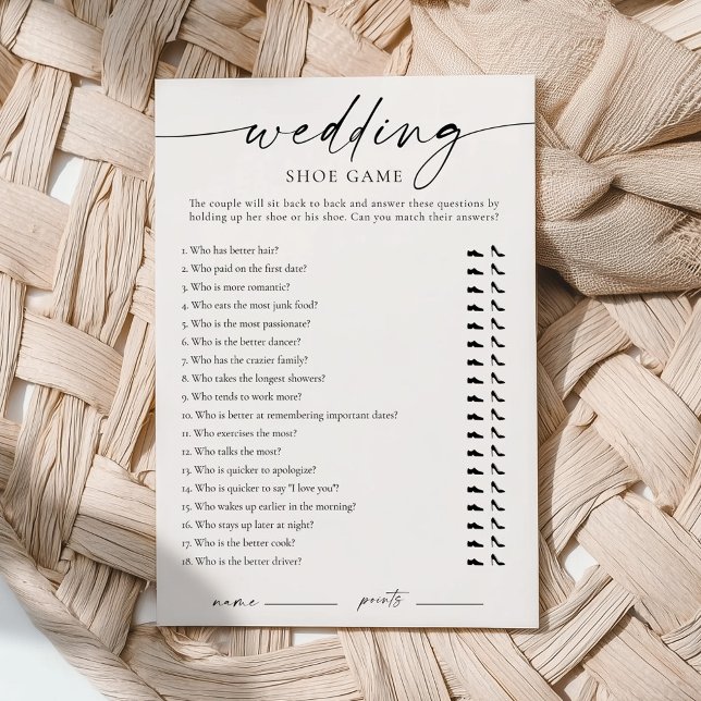 Modern Wedding Shoe Game Invitation (Creator Uploaded)