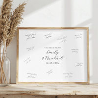 Modern Wedding Signature Guest Book Poster