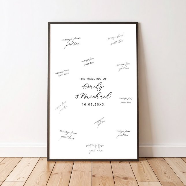 Modern Wedding Signature Guest Book Poster (Creator Uploaded)