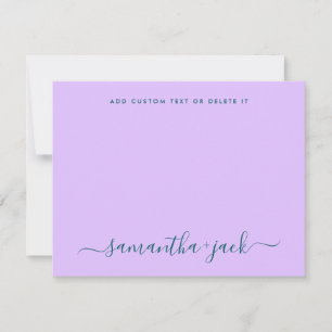 Modern Wedding Stylish Script Elegant Minimalist Card