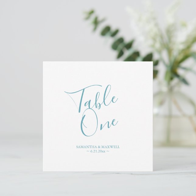 Modern Wedding Table Number (Standing Front)