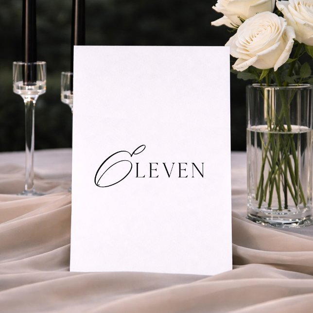 Modern Wedding Table Number Eleven (Creator Uploaded)