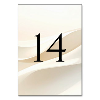 Modern Wedding Table Numbers (1–20)