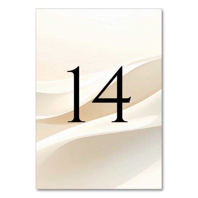 Modern Wedding Table Numbers (1–20) (Front)