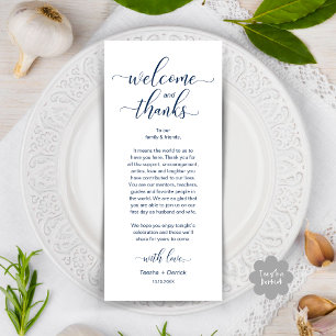 Modern Wedding Table Place Setting Thank You Card