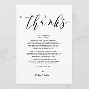 Modern Wedding Thank you and Itinerary card v9
