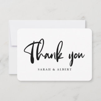 Modern Wedding thank you card