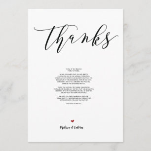 Modern Wedding Thank you card