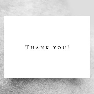 Modern Wedding Thank You Card