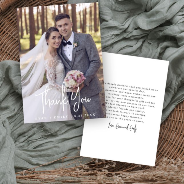 Modern Wedding Thank You Card (Creator Uploaded)