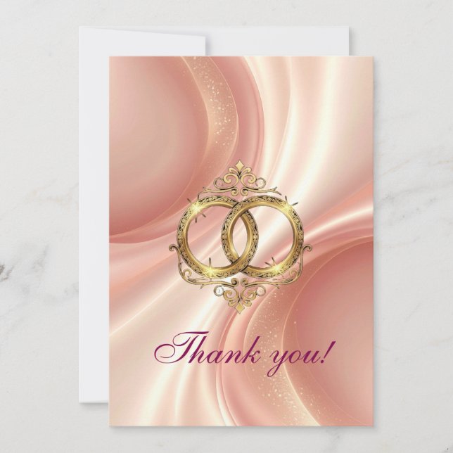Modern Wedding Thank You Card (Front)