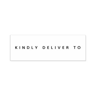 Modern Wedding Typography Kindly Deliver To Self-inking Stamp