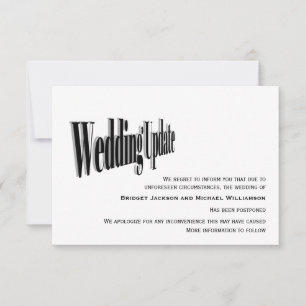 Modern Wedding Update – Postponed Save The Date