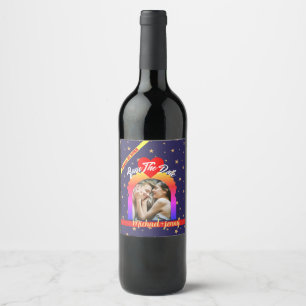 Modern Wedding VIP Gift   Elegant Custom Photo Wine Label