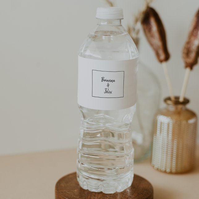 Modern Wedding Water Bottle Label (Creator Uploaded)