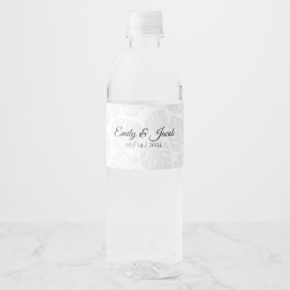 Modern Wedding Water Bottle Stickers