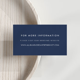 Modern Wedding Website Cards Navy
