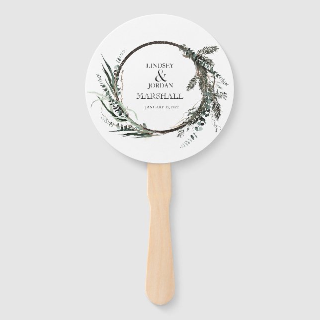 Modern Wedding, Wedding, Minimalist wedding,  Hand Fan (Front)