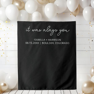 Modern Wedding Welcome Custom Boho Wedding Party Tapestry