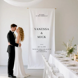 Modern Wedding Welcome Custom Wedding Ceremony Banner