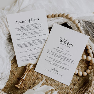 Modern Wedding Welcome Letter