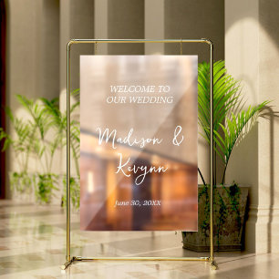 Modern Wedding Welcome Mirror Decal Sign Script