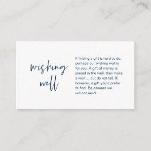 Modern Wedding Wishing Well, Gift of Money  Enclosure Card
