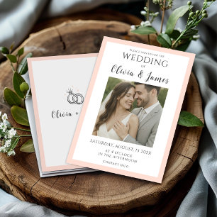 Modern Wedding with Photo Invitation