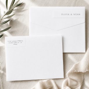 Modern Wedding Wrap Around Return Address Label