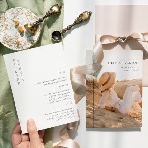 Modern Weekend Birthday Itinerary Photo Invitation