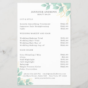 Modern, Wei-Grün Leafy Flyer