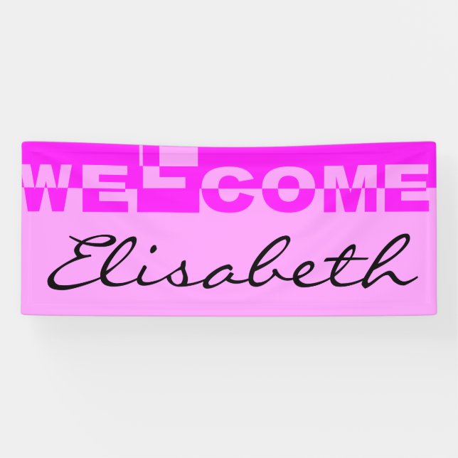 Modern WELCOME Banner + your backgr. & ideas (Horizontal)